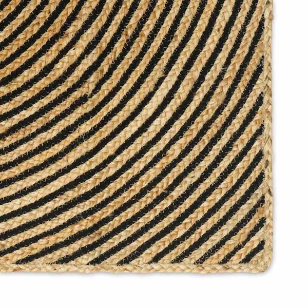 Bereichsteppich Schwarz 60 x 250 cm Jute