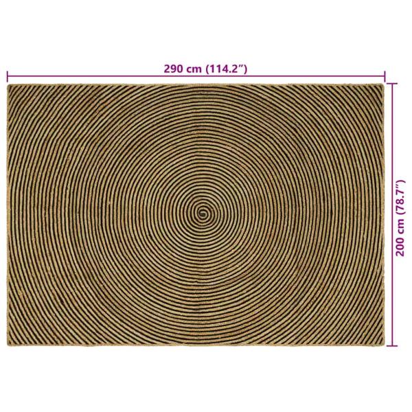 Bereichsteppiche Schwarz 200 x 290 cm Jute