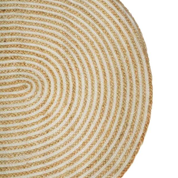 Teppich Natürlich und Weiß 100 x 152 cm Jute