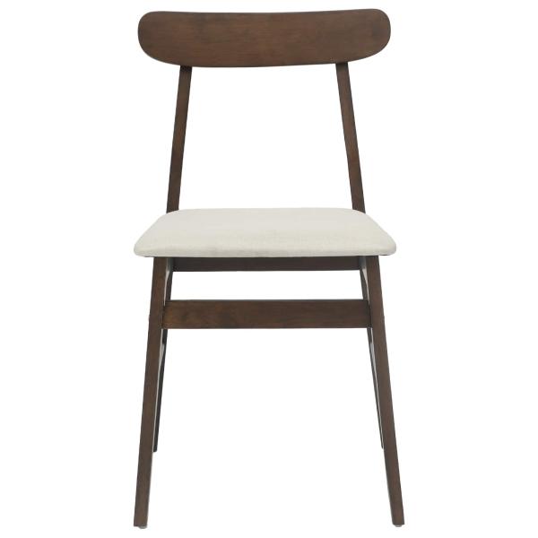 Esszimmerstuhl 2 pcs Hellbraun und hell Massives Gummiholz