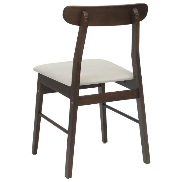 Esszimmerstuhl 2 pcs Hellbraun und hell Massives Gummiholz