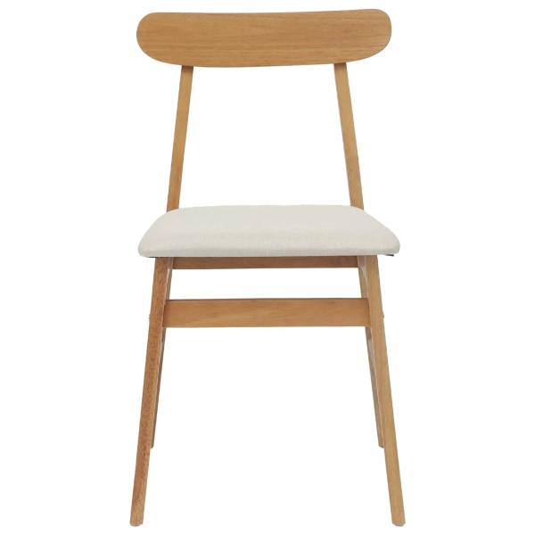 Esszimmerstuhl 2 pcs Natürlich und hell Massives Gummiholz