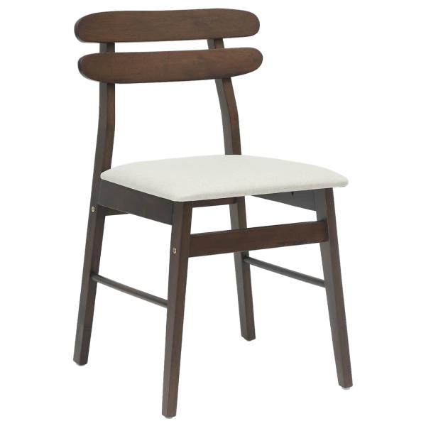 Esszimmerstuhl 2 pcs Hellbraun und hell Massives Gummiholz