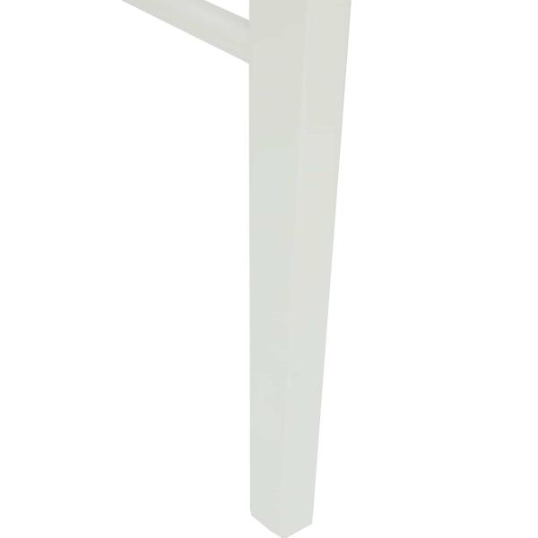 Esszimmerstuhl 2 pcs Weiß und Braun Massives Gummiholz