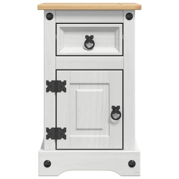 Nachttisch Weiß 35 x 32,5 x 58 cm Massives Kiefernholz