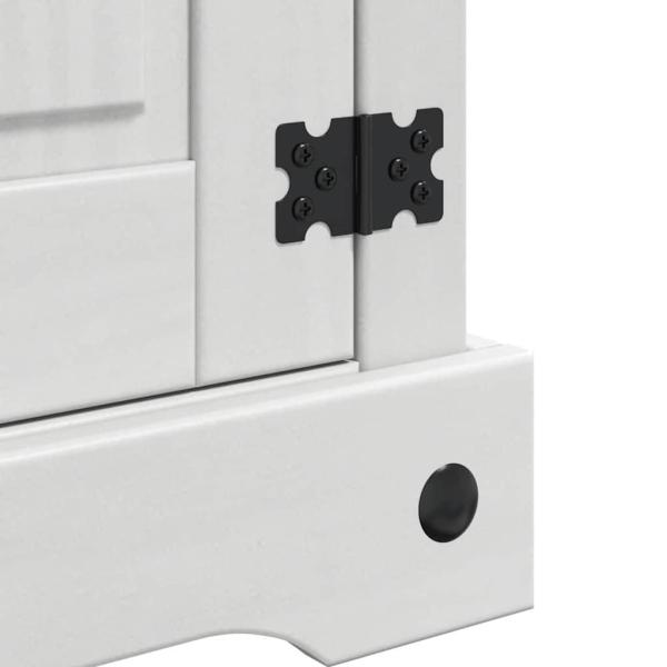 Nachttisch Weiß 45 x 35 x 64 cm Massives Kiefernholz