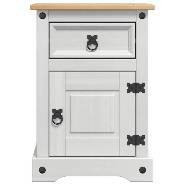 Nachttisch Weiß 45 x 35 x 64 cm Massives Kiefernholz