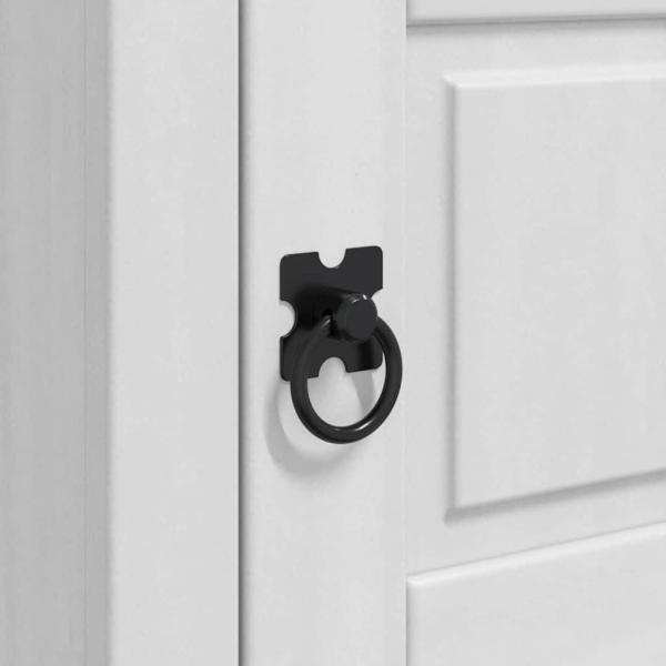 Nachttisch Weiß 45 x 35 x 64 cm Massives Kiefernholz