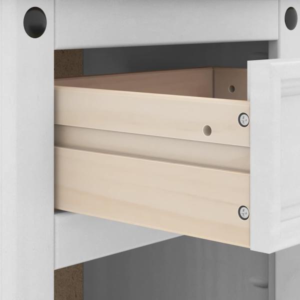 Nachttisch Weiß 45 x 35 x 64 cm Massives Kiefernholz