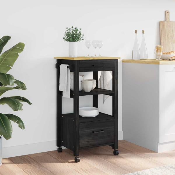 ARDEBO.de - Küchentrolley Uni Schwarz