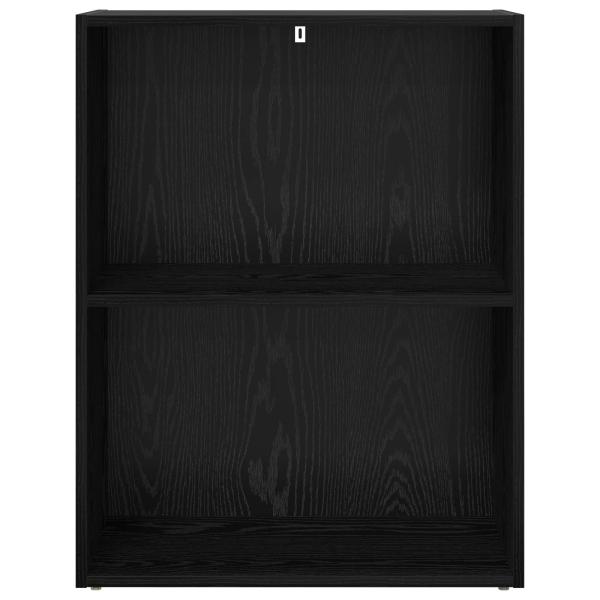 Bücherregal Schwarz Eichen-Optik 60 x 30 x 76.5 cm