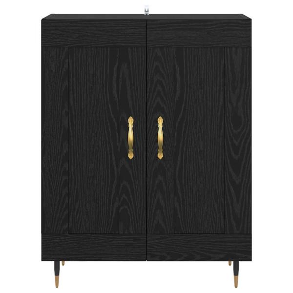 Sideboard Schwarz Eichen-Optik 69,5 x 34 x 90 cm Holzwerkstoff