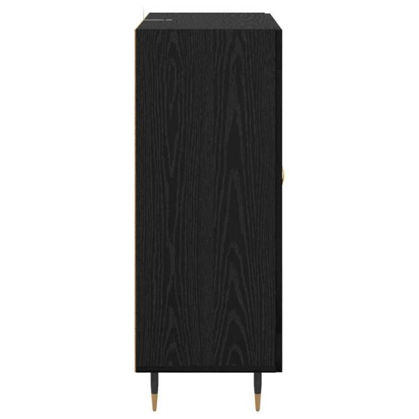 Sideboard Schwarz Eichen-Optik 69,5 x 34 x 90 cm Holzwerkstoff