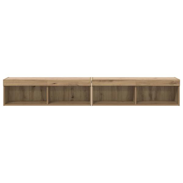 TV-Wandregale Panama 2 pcs Artisan-Eiche 100 x 30 x 30 cm