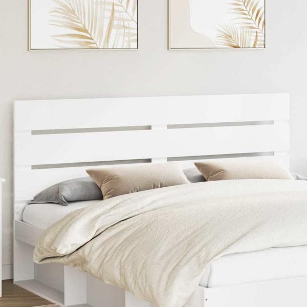 ARDEBO.de - Kopfteil mit Kopfteil Weiß 160 cm Holzwerkstoff