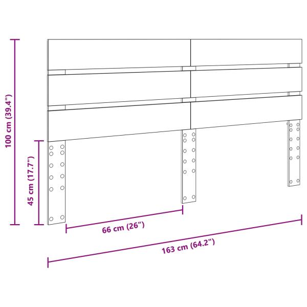 ARDEBO.de - Kopfteil mit Kopfteil Sonoma-Eiche 160 cm Holzwerkstoff