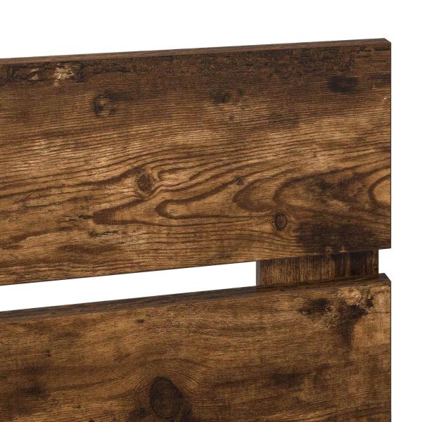 ARDEBO.de - Kopfteil mit Kopfteil Geräucherte Eiche 160 cm Holzwerkstoff