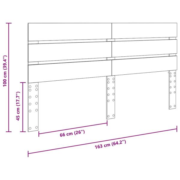 Kopfteil mit Kopfteil Artisan-Eiche 160 cm Holzwerkstoff