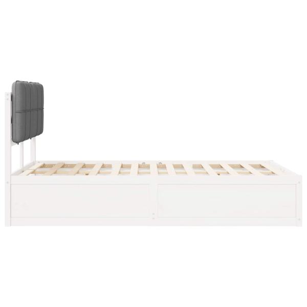 Bettgestell mit gepolstertem Kopfteil Hellgrau 120 x 190 cm