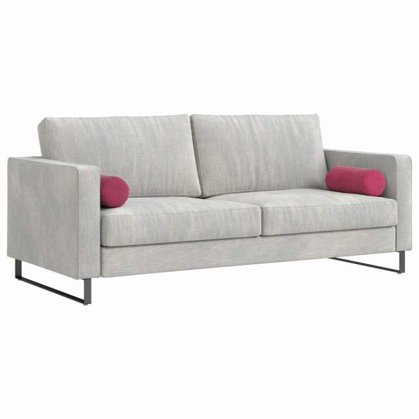 Bolsterkissen 2 Stück Weinrot Ø 15 x 40 cm Cordstoff