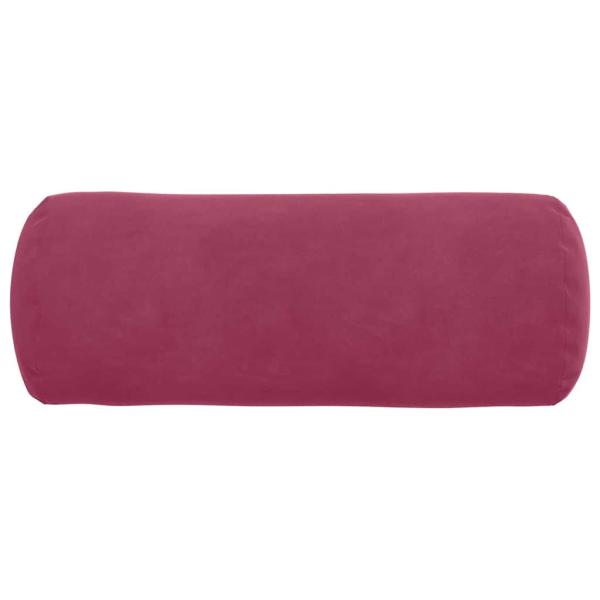 Bolsterkissen 2 Stück Weinrot Ø 15 x 40 cm Cordstoff