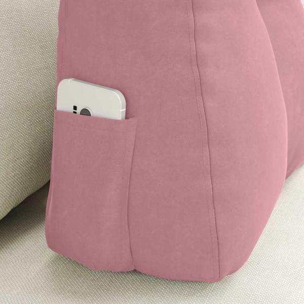 Rückenkissen Rosa 60 x 24 x 50 cm Samt