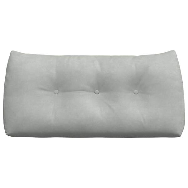 Rückenkissen Hellgrau 100 x 24 x 50 cm Samt