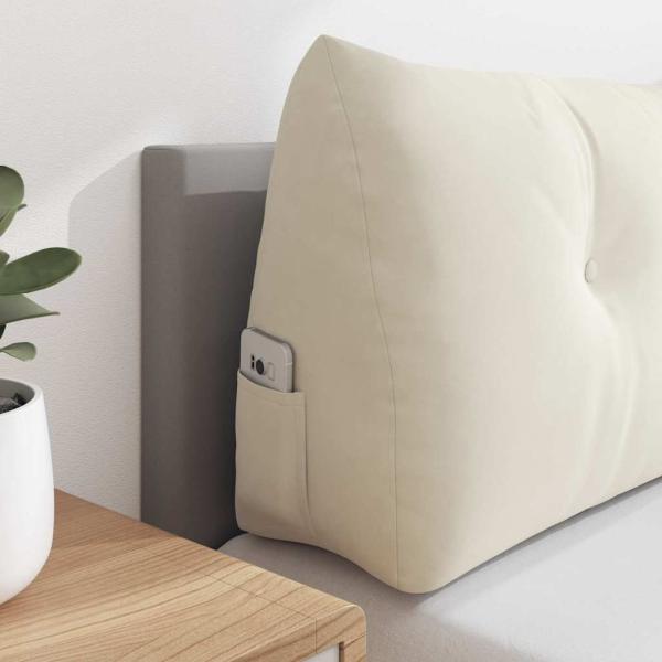 Rückenkissen Creme 100 x 24 x 50 cm Samt