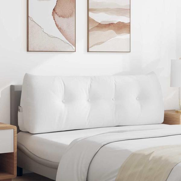 ARDEBO.de - Rücken Kissen Weiß 140 x 24 x 50 cm Stoff