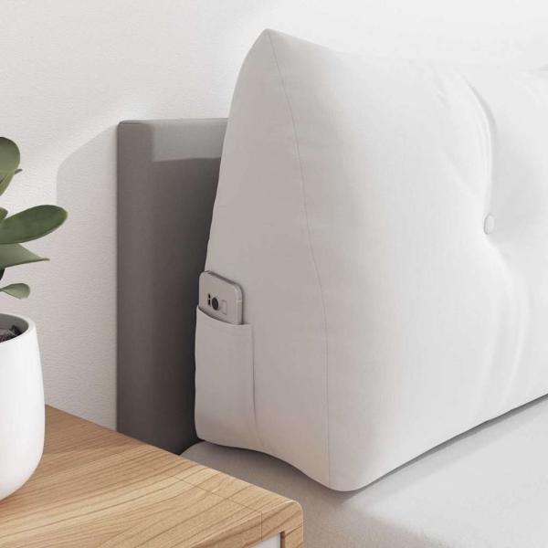 Rücken Kissen Weiß 140 x 24 x 50 cm Stoff