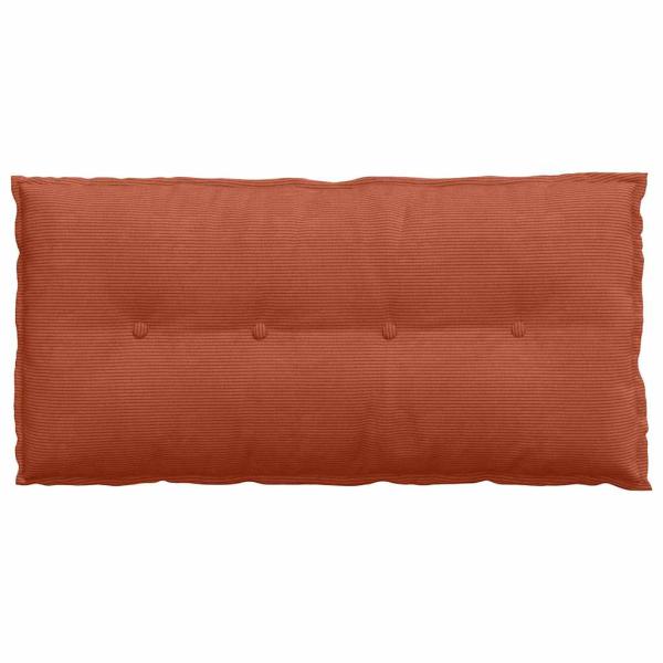 Rückenkissen Rot-Orange 100 x 50 cm Cordstoff