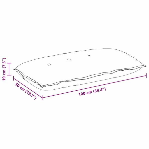 Rückenkissen Rot-Orange 100 x 50 cm Cordstoff