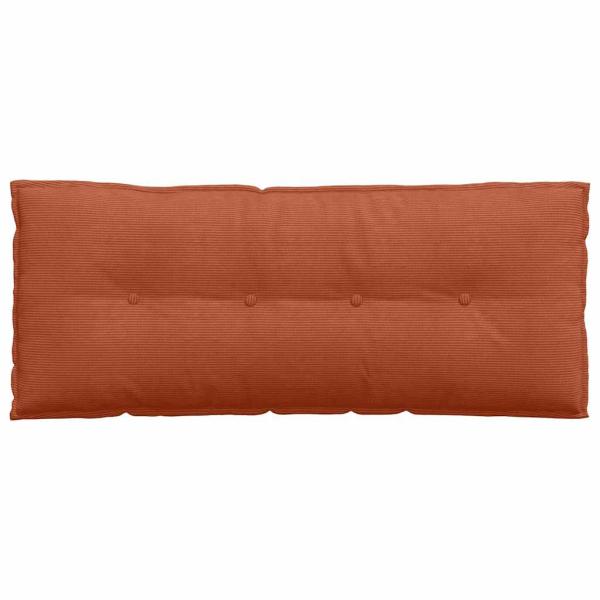 Rückenkissen Rot-Orange 120 x 50 cm Cordstoff