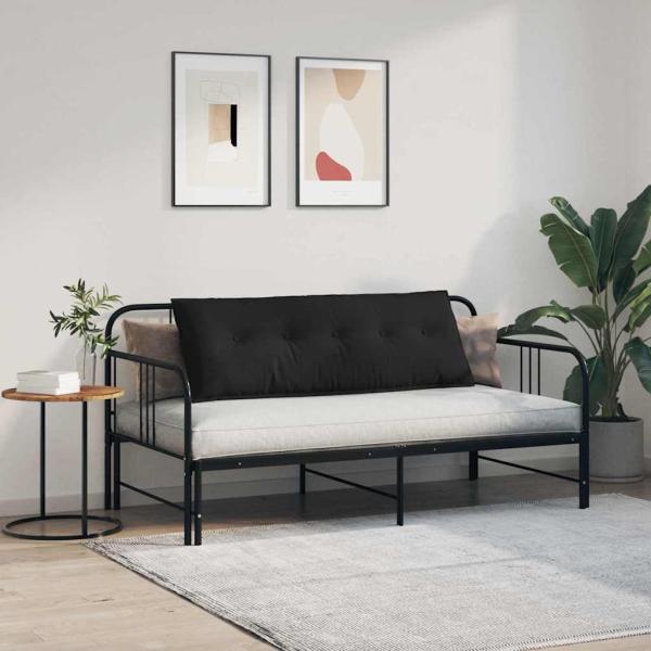 Rückenkissen Schwarz 140 x 50 cm Mikrofaserstoff