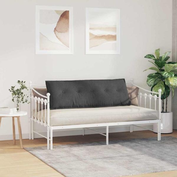 Rücken Kissen Dunkelgrau 140 x 50 cm Cordstoff