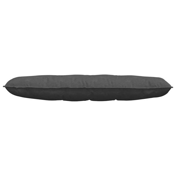 Rücken Kissen Dunkelgrau 140 x 50 cm Cordstoff