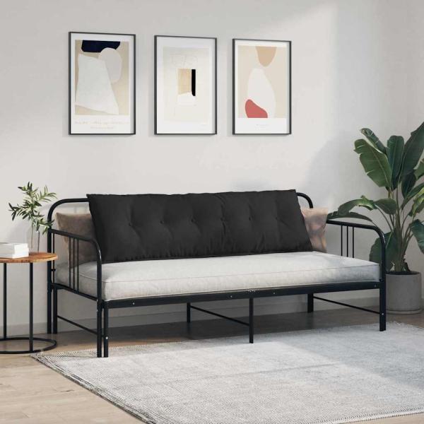 Rückenkissen Schwarz 160 x 50 cm Mikrofaserstoff