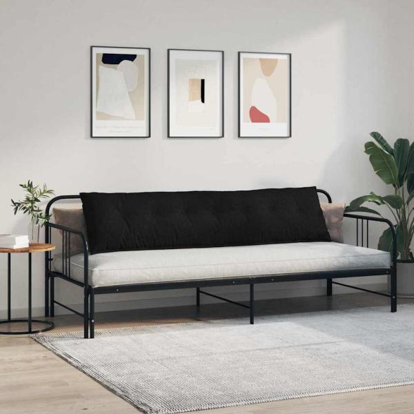 Rückenkissen Schwarz 200 x 19 x 50 cm Stoff