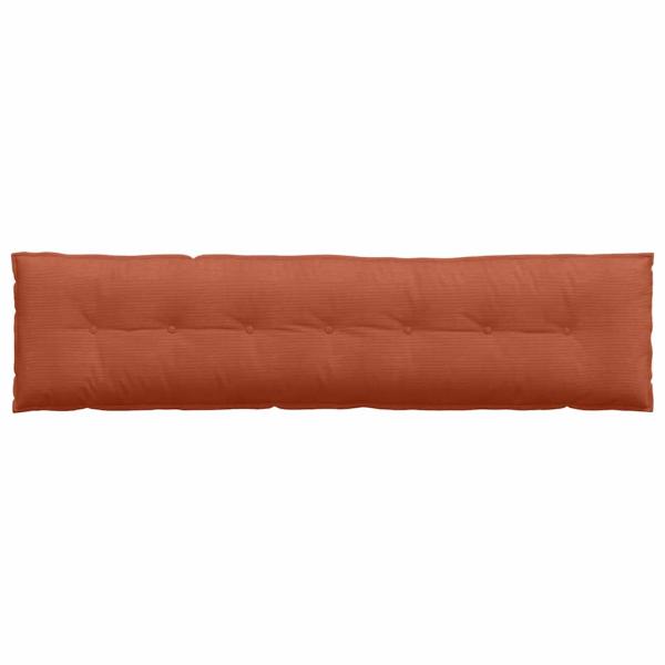 Rückenkissen Rot-Orange 200 x 50 cm Cordstoff