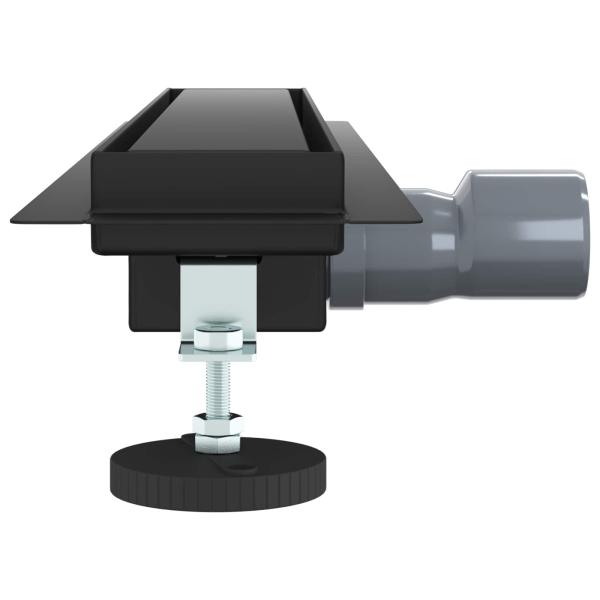 2 in 1 Duschabfluss Schwarz 50 cm Edelstahl 304