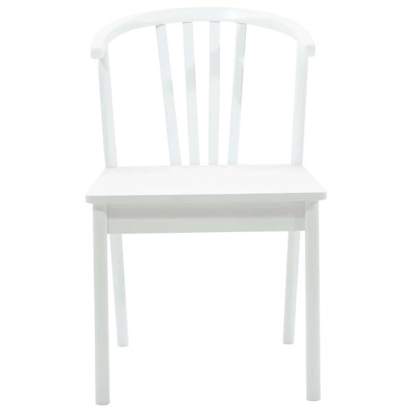 Esszimmerstuhl 2 pcs Weiß Solides Gummiholz