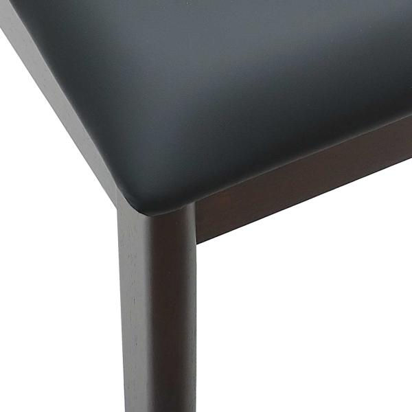 Esszimmerstuhl 2 pcs Hellbraun und Schwarz Massives Gummiholz