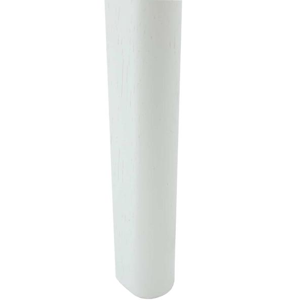 Esszimmerstuhl 2 pcs Weiß und Braun Massives Gummiholz