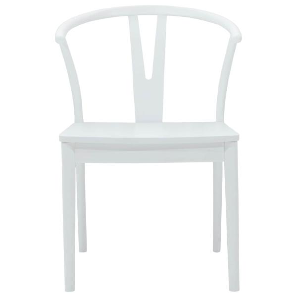 Esszimmerstuhl 2 pcs Weiß und Weiß Massives Gummiholz