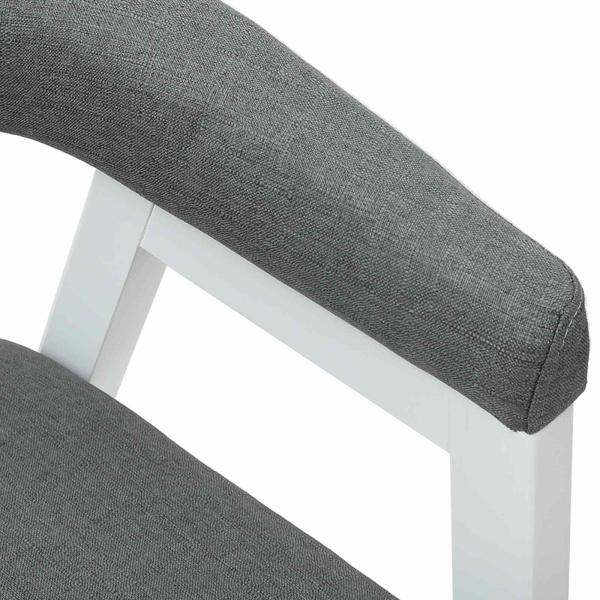 Esszimmerstühle 2 pcs Weiß 54 x 57 x 73 cm Massives Gummiholz