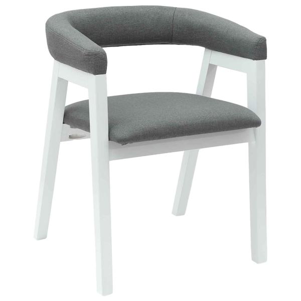 Esszimmerstühle 2 stk. Massives Gummiholz Weiß 54 x 57 x 73 cm