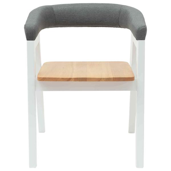 Esszimmerstühle 2 pcs Weiß 54 x 57 x 73 cm Massives Gummiholz