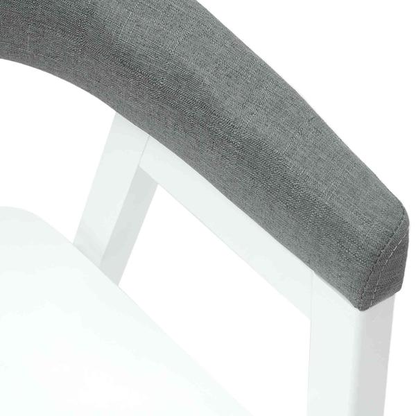 Esszimmerstühle 2 pcs Weiß 54 x 57 x 73 cm Massives Gummiholz