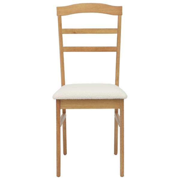 Esszimmerstuhl 2 pcs Natürlich und hell Massives Gummiholz