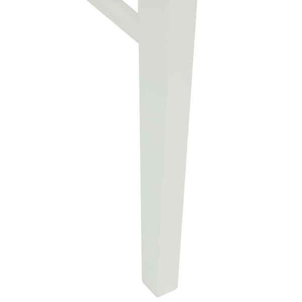 Esszimmerstuhl 2 pcs Weiß und Natur Massives Gummiholz